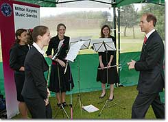 Prince Edward, Duke of Wessex, visits the Caldecotte Project