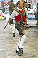 Entertainers in national costume at a farmers market in Kufstein, Austria