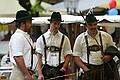 Entertainers in national costume at a farmers market in Kufstein, Austria