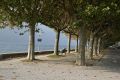 Aix-Les-Bain's lake-side promenade along Lac du Bourget, near Chambery, France, Oct 2007