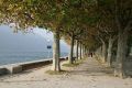 Aix-Les-Bain's lake-side promenade along Lac du Bourget, near Chambery, France, Oct 2007