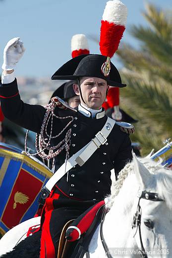 Carbinieri mounted band, Sanremo flower festival - Sunday