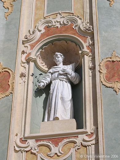 The magnificent church in Cervo, still undergoing restoration