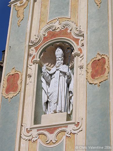 The magnificent church in Cervo, still undergoing restoration